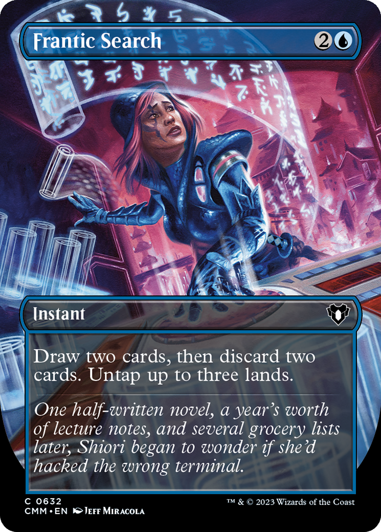 Frantic Search (Borderless) (632) [Commander Masters] - Deck Out Gaming