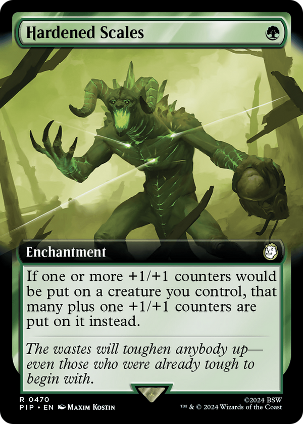 Hardened Scales (Extended Art) (470) [Fallout] foil - Deck Out Gaming