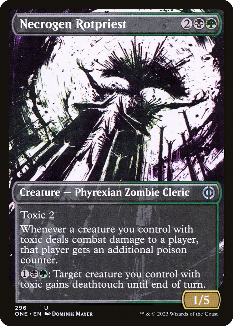 Necrogen Rotpriest (Showcase) (296) [Phyrexia: All Will Be One] foil - Deck Out Gaming