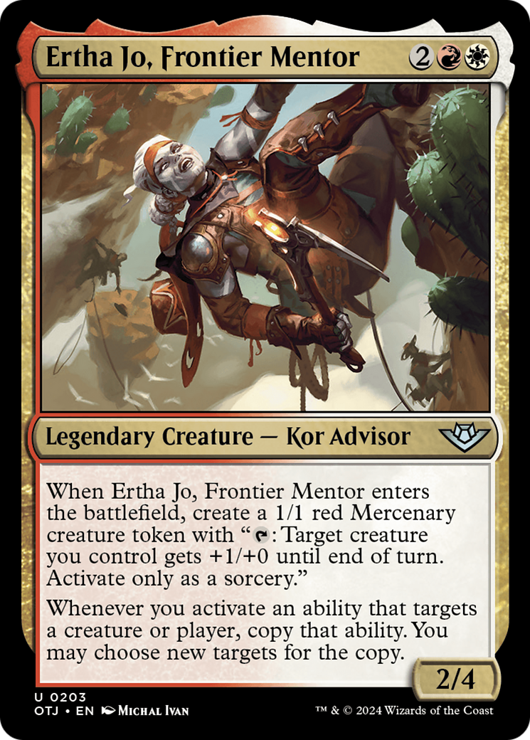 Ertha Jo, Frontier Mentor (203) [Outlaws of Thunder Junction] foil - Deck Out Gaming
