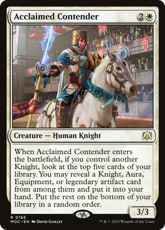 Acclaimed Contender (166) [March of the Machine Commander] - Deck Out Gaming
