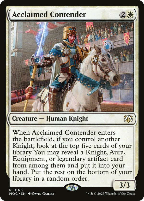Acclaimed Contender (166) [March of the Machine Commander] - Deck Out Gaming