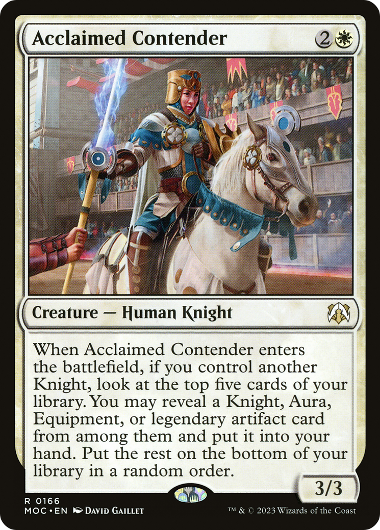 Acclaimed Contender (166) [March of the Machine Commander] - Deck Out Gaming