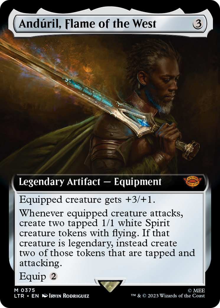 Anduril, Flame of the West (Extended Art) (375) [The Lord of the Rings: Tales of Middle-earth] foil - Deck Out Gaming