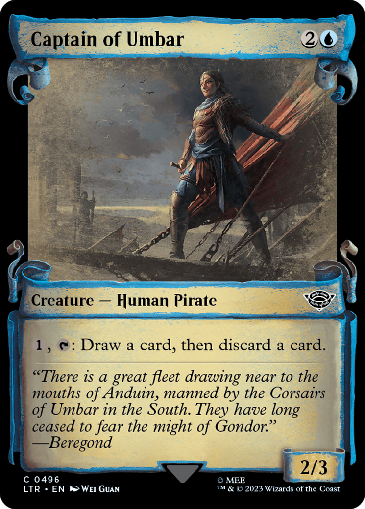 Captain of Umbar (Showcase Scrolls) (496) [The Lord of the Rings: Tales of Middle-earth] foil - Deck Out Gaming