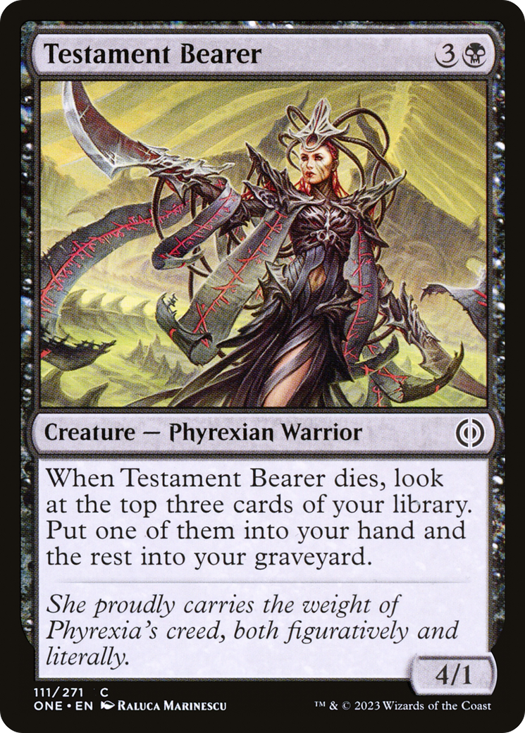 Testament Bearer (111) [Phyrexia: All Will Be One] foil - Deck Out Gaming