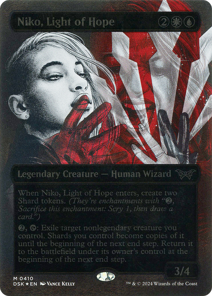 Niko, Light of Hope (Showcase) (Textured Foil) (410) [Duskmourn: House of Horror] foil - Deck Out Gaming