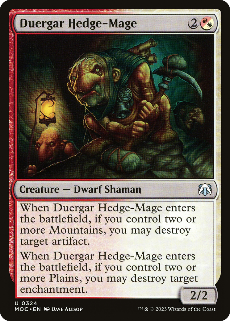 Duergar Hedge-Mage (324) [March of the Machine Commander] - Deck Out Gaming