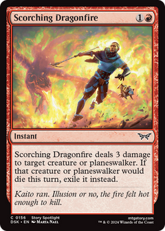 Scorching Dragonfire (156) [Duskmourn: House of Horror] foil - Deck Out Gaming