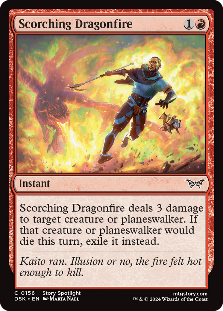 Scorching Dragonfire (156) [Duskmourn: House of Horror] foil - Deck Out Gaming