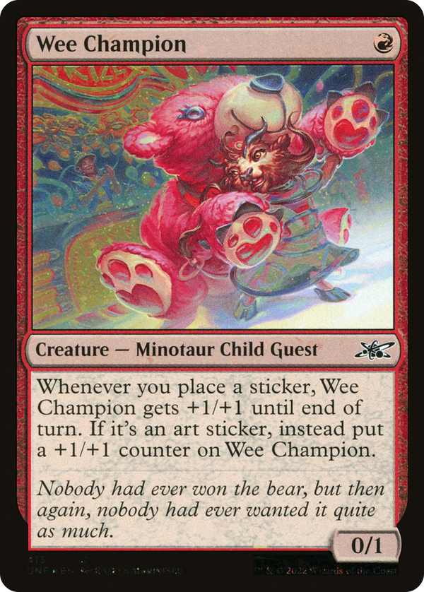 Wee Champion (Galaxy Foil) (413) [Unfinity] foil - Deck Out Gaming