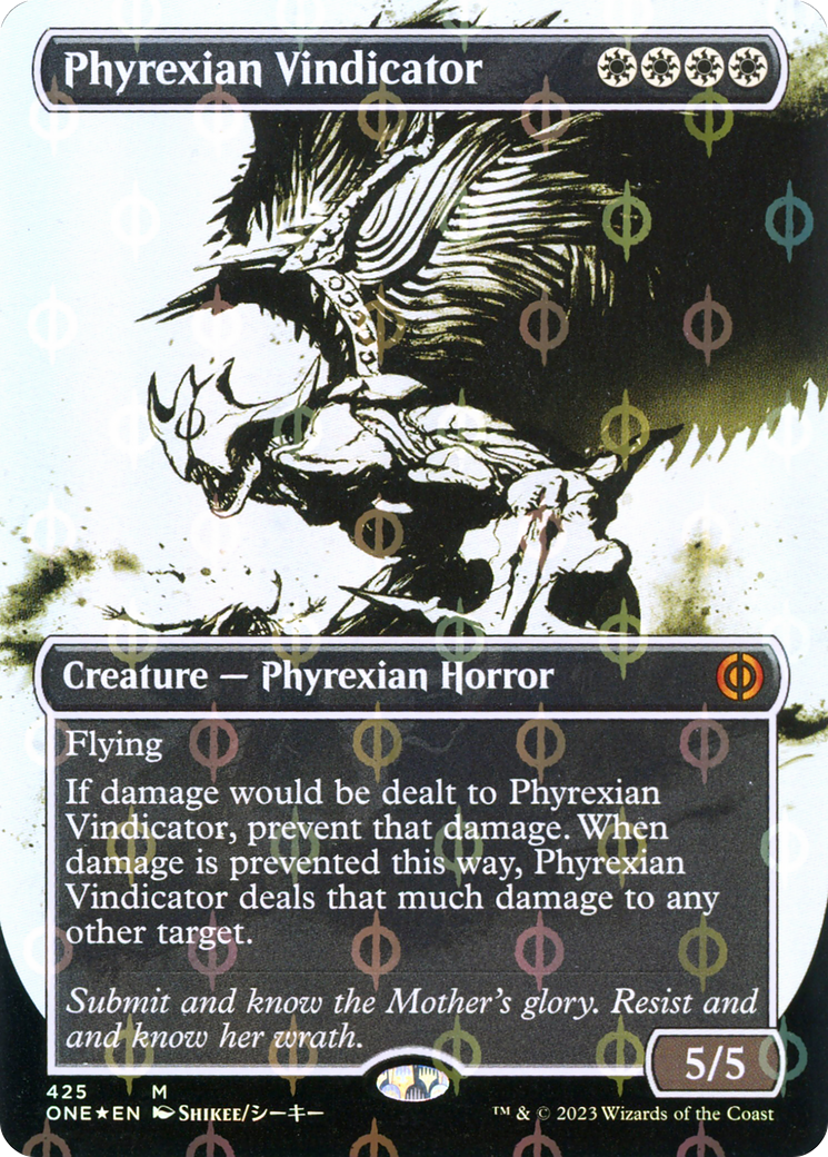 Phyrexian Vindicator (Showcase) (Step-and-Compleat Foil) (425) [Phyrexia: All Will Be One] foil - Deck Out Gaming