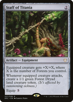 Staff of Titania (27) [Commander: The Brothers' War] foil - Deck Out Gaming