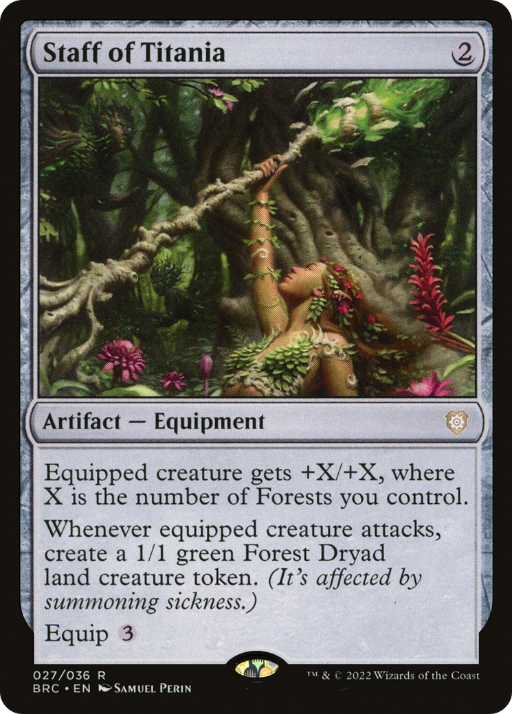 Staff of Titania (27) [Commander: The Brothers' War] foil - Deck Out Gaming