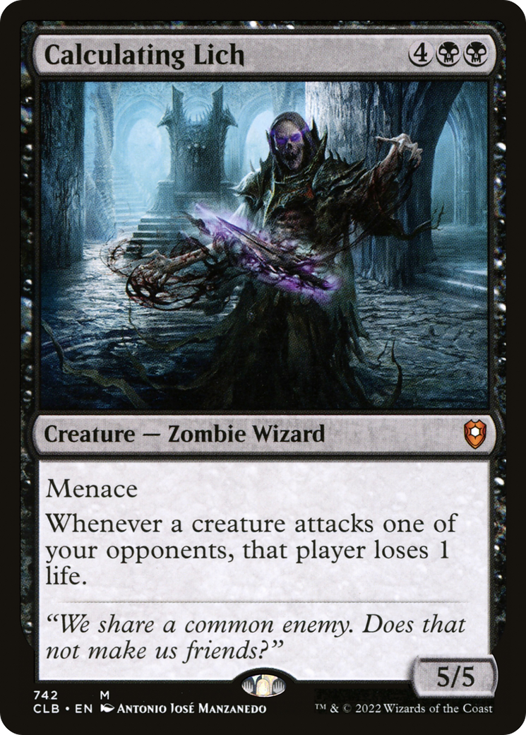 Calculating Lich (742) [Commander Legends: Battle for Baldur's Gate] - Deck Out Gaming