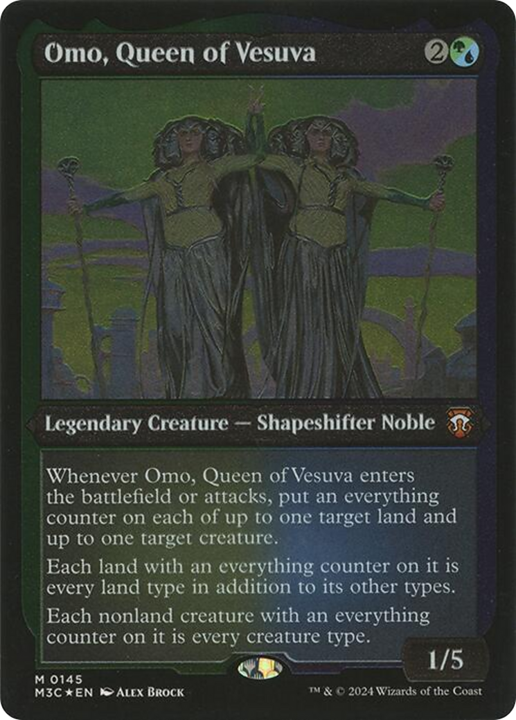 Omo, Queen of Vesuva (Display Commander) - Thick Stock (145) [Modern Horizons 3 Commander] foil - Deck Out Gaming