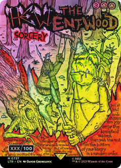 Hew the Entwood (Borderless Poster) (Serial Numbered) (737) [The Lord of the Rings: Tales of Middle-earth] foil - Deck Out Gaming