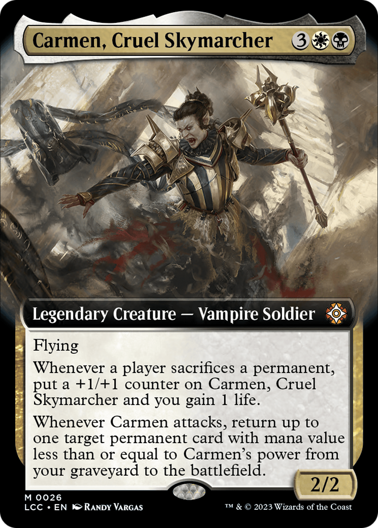 Carmen, Cruel Skymarcher (Extended Art) (26) [The Lost Caverns of Ixalan Commander] - Deck Out Gaming