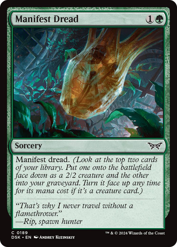 Manifest Dread (189) [Duskmourn: House of Horror] - Deck Out Gaming