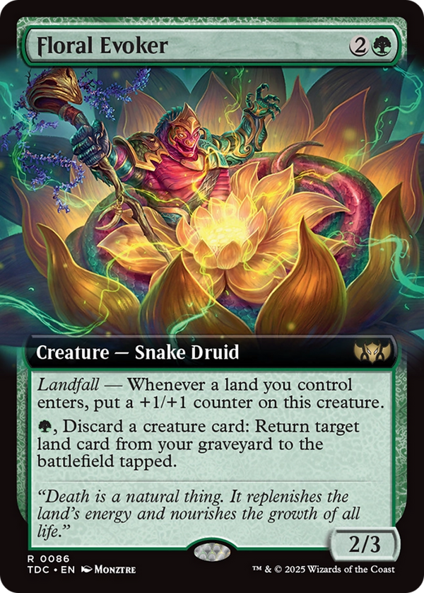 Floral Evoker (Extended Art) (86) [Commander: Tarkir: Dragonstorm] - Deck Out Gaming
