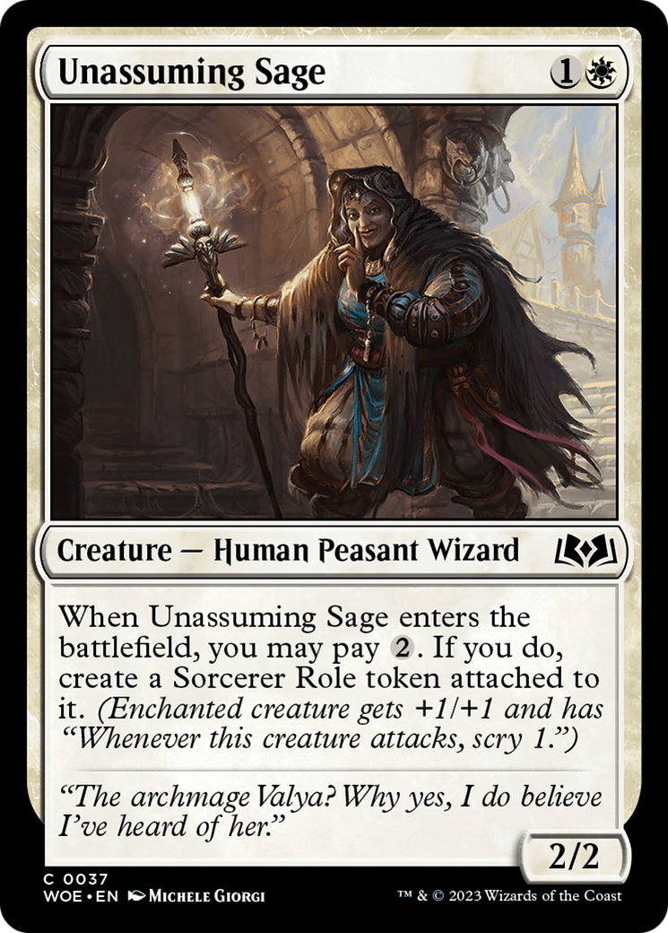 Unassuming Sage (37) [Wilds of Eldraine] foil - Deck Out Gaming