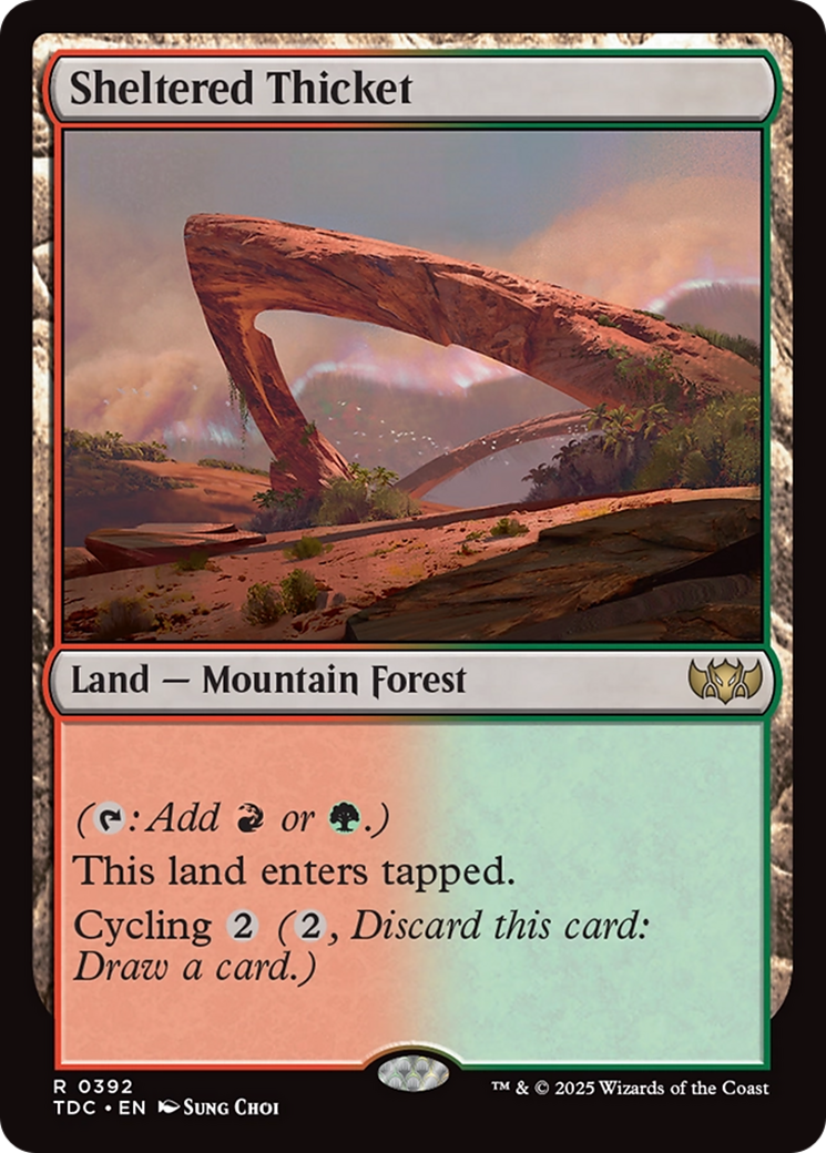 Sheltered Thicket (392) [Commander: Tarkir: Dragonstorm] - Deck Out Gaming
