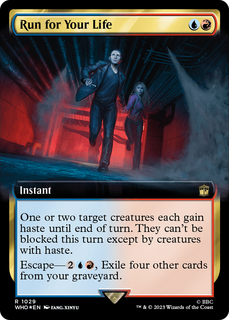 Run for Your Life (Extended Art) (Surge Foil) (1029) [Doctor Who] foil - Deck Out Gaming