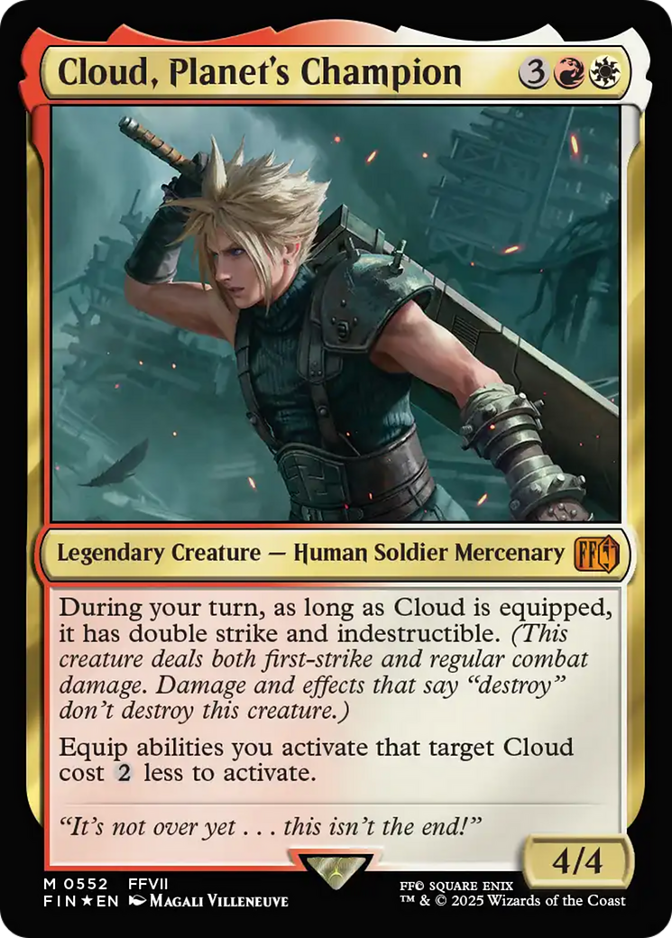 Cloud, Planet's Champion (552) [FINAL FANTASY] foil - Deck Out Gaming