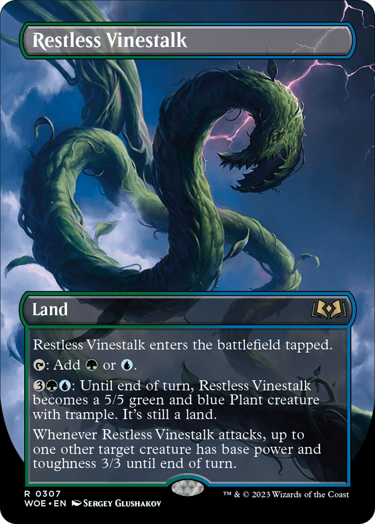 Restless Vinestalk (Borderless) (307) [Wilds of Eldraine] foil - Deck Out Gaming