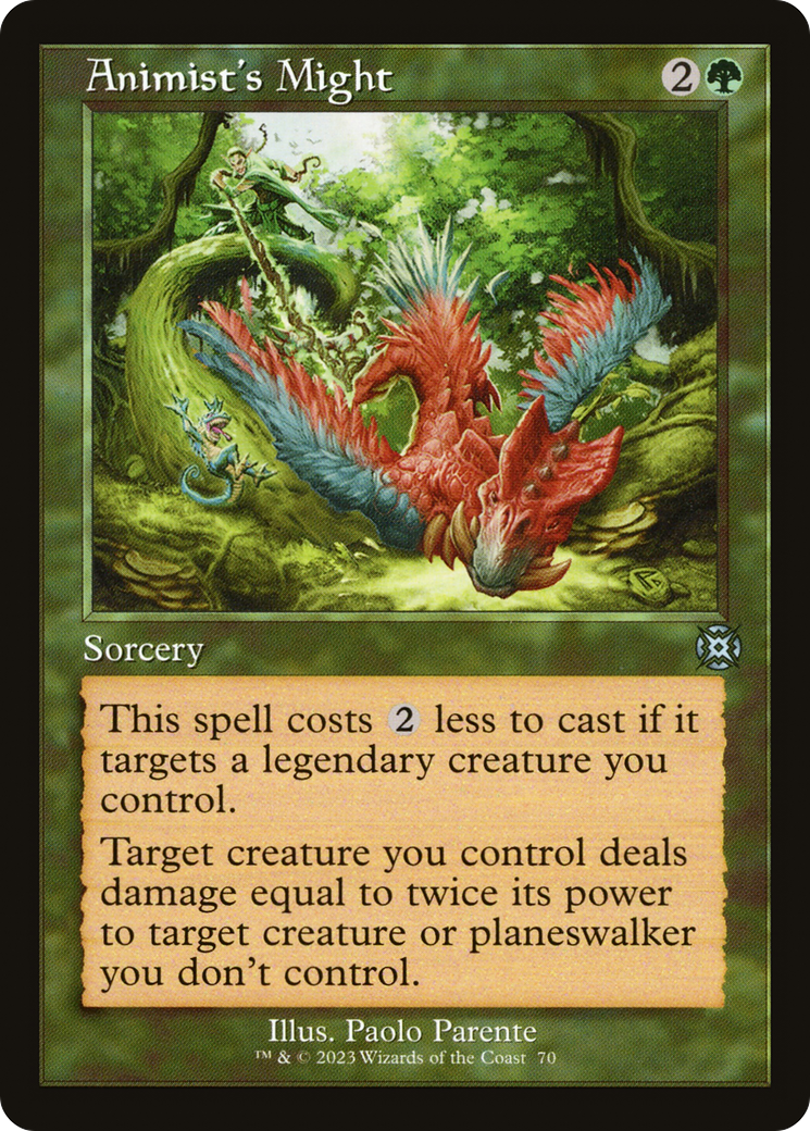 Animist's Might (Retro Frame) (70) [March of the Machine: The Aftermath] foil - Deck Out Gaming