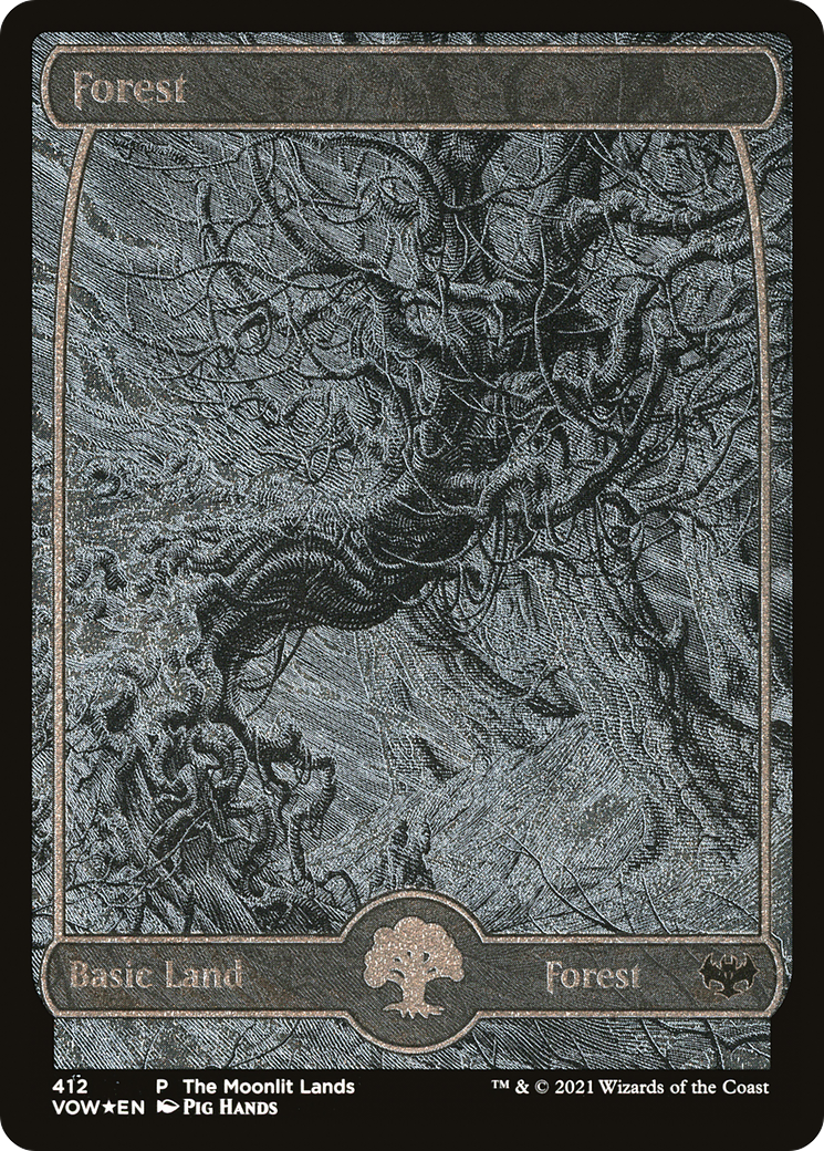 Forest (412) [Innistrad: Crimson Vow] etched - Deck Out Gaming