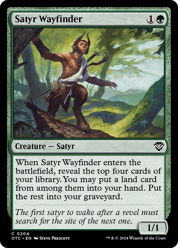 Satyr Wayfinder (204) [Outlaws of Thunder Junction Commander] - Deck Out Gaming