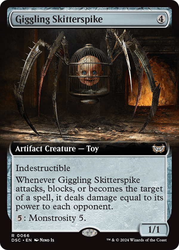 Giggling Skitterspike (Extended Art) (66) [Duskmourn: House of Horror Commander] - Deck Out Gaming
