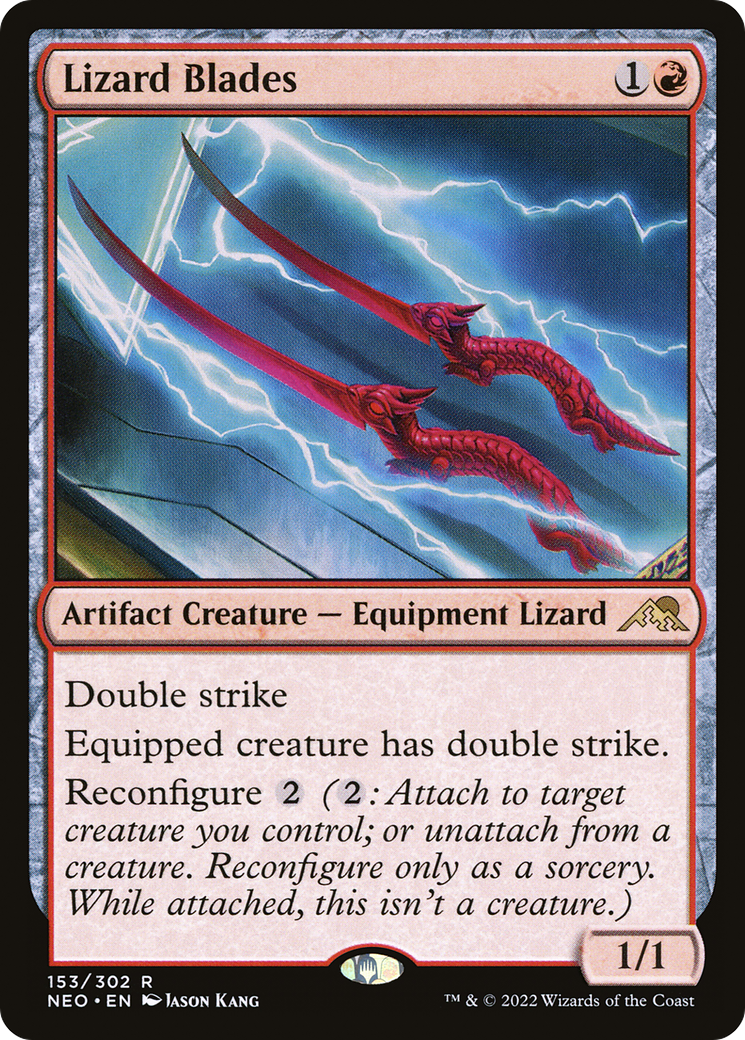 Lizard Blades (153) [Kamigawa: Neon Dynasty] foil - Deck Out Gaming