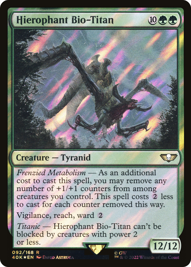 Hierophant Bio-Titan (Surge Foil) (92) [Warhammer 40,000 Commander] foil - Deck Out Gaming