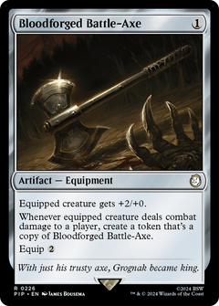 Bloodforged Battle-Axe (226) [Fallout] foil - Deck Out Gaming