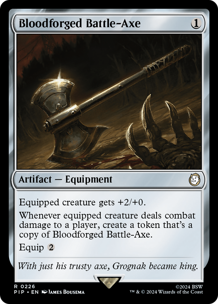 Bloodforged Battle-Axe (226) [Fallout] foil - Deck Out Gaming