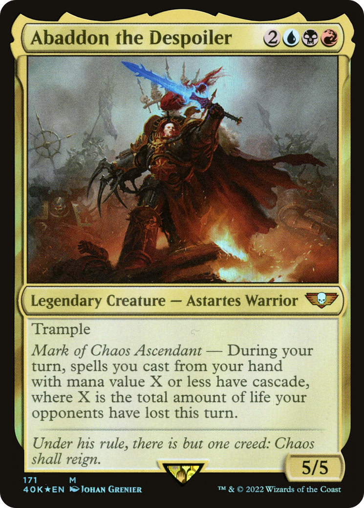 Abaddon the Despoiler (171) [Universes Beyond: Warhammer 40,000] foil - Deck Out Gaming