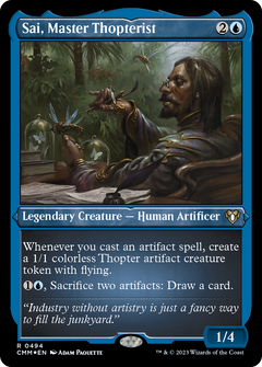 Sai, Master Thopterist (494) [Commander Masters] etched - Deck Out Gaming