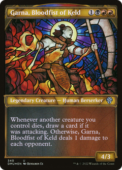 Garna, Bloodfist of Keld (Textured Foil) (340) [Dominaria United] foil - Deck Out Gaming