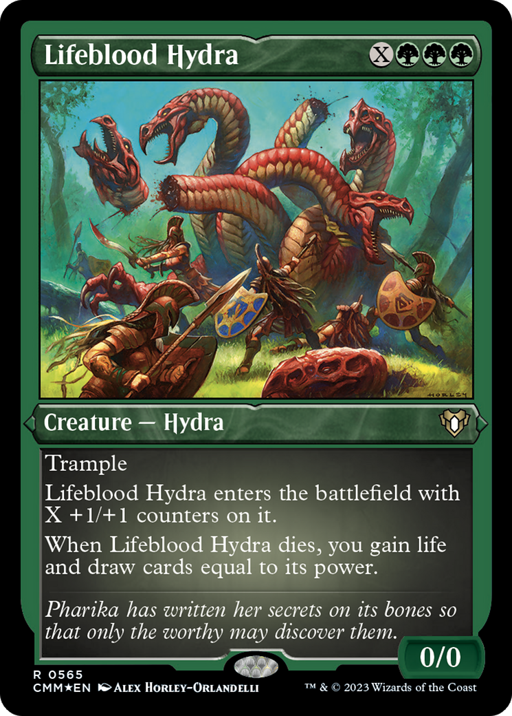 Lifeblood Hydra (565) [Commander Masters] etched - Deck Out Gaming