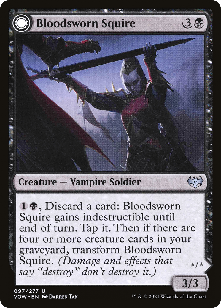 Bloodsworn Squire // Bloodsworn Knight (97) [Innistrad: Crimson Vow] - Deck Out Gaming