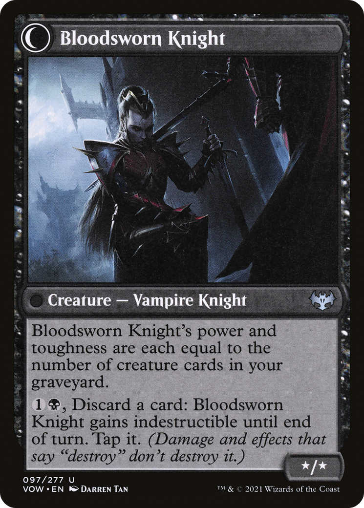 Bloodsworn Squire // Bloodsworn Knight (97) [Innistrad: Crimson Vow] foil - Deck Out Gaming