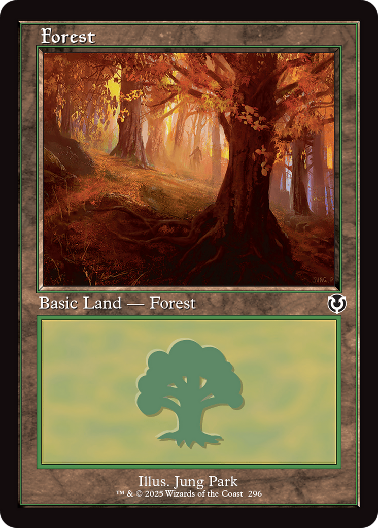 Forest (296) (Retro Frame) (296) [Innistrad Remastered] foil - Deck Out Gaming