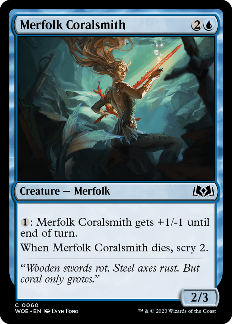 Merfolk Coralsmith (60) [Wilds of Eldraine] - Deck Out Gaming