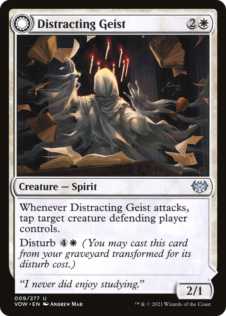 Distracting Geist // Clever Distraction (9) [Innistrad: Crimson Vow] foil - Deck Out Gaming