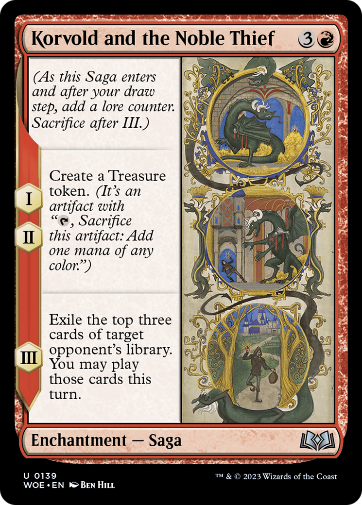 Korvold and the Noble Thief (139) [Wilds of Eldraine] foil - Deck Out Gaming
