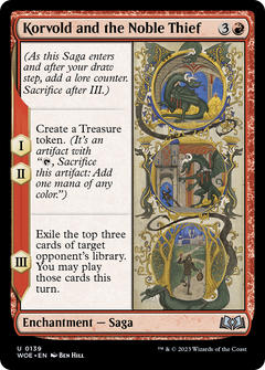 Korvold and the Noble Thief (139) [Wilds of Eldraine] foil - Deck Out Gaming