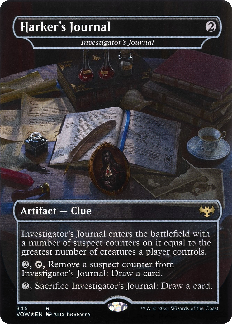 Harker's Journal - Investigator's Journal (345) [Innistrad: Crimson Vow] foil - Deck Out Gaming