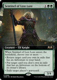 Sentinel of Lost Lore (Extended Art) (358) [Wilds of Eldraine] foil - Deck Out Gaming